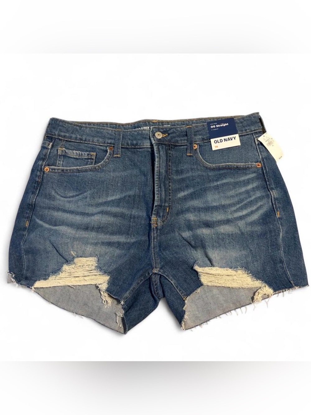 Old Navy Distressed Denim Jean Shorts - Medium Blue